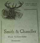 Antique Vtg Smith   Chandler Store Brochure Yellowstone Native American Symbols