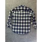 Pendleton Western Shirt Mens Large Blue Plaid Wool Pearl Snap High Grade Vintage