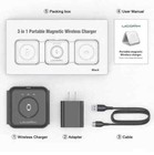 3 In 1 Portable Magnetic Wireless Charger For Iphone  Iwatch  airpods 2 3 pro