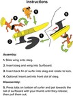 Surfer Dudes Wave Powered Legends Mini Surfer - Outdoor Boomerang Beach Toy