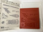 Stampin  Up  Warm Winter Wishes Sled Ski Ice Skate Rubber Stamp Set 139745 New