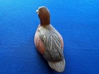 1986 Wood-look Hand Painted Cinnamon Teal Duck Decoy Signed By Artist  6-1 2 