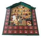 Advent Calendar Santa s Workshop Christmas Wood Compartment 24  Kirkland Vintage