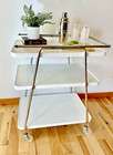 Vintage Cosco 3 Tier Cart Metal Rolling Pool Bar Serving Cart Mcm Atomic Retro
