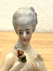 Antique Germany 355 2 0 Victorian Woman Porcelain Pin Cushion Half Doll Read