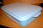 Vintage Mirro Blue Geese Aluminum Lasagna cake Pan With A Snap-on Lid 13  X 9 