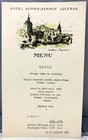 1950 Hotel Schweizerhof Restaurant Menu Schweizerhofquai Lucerne Switzerland