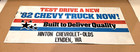 Test Drive A New  82 Chevy Truck Magnetic Sign - Hinton Chevrolet Olds Lynden Wa
