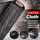12  X 10ft Real Carbon Fiber Fabric Cloth Roll 3k 200gsm 2x2 Twill Weave Black