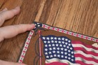 Vintage United States Flag Cigar Cigarette Premium Tobacco Felt Flannel Quilt