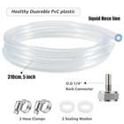 Draft Beer Line With Barb Connector Kegerator Accessory Kit Beer Tower Brewing T