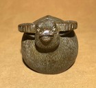 3  Old Chinese Purple Copper Fengshui Animal Cattle Statue Sculpture