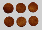 Genuine Suede Leather Buttons 6 Made In Usa Dark Camel Color Suede 7 8  23 Mm