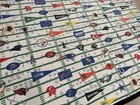 Vintage 1996 Nfl All Teams Blanket Throw 72x85 Football Field Logos Pennants Nfl