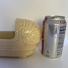 Vintage Pottery Usa Planter Ceramic Crib Bassinet Cradle Yellow Nursery Decor