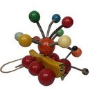 Kouvalias Vintage Banana Caterpillar Wooden Pull Toy Greek