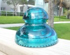 Nice Dark Aqua Cd 281 Hemingray No  1 High Voltage Glass Insulator