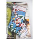 Bucilla Dropping In Felt Stocking Kit 18in Blue New Santa Penguin Snowman 86325