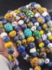 Vintage Venetian Style African Trade Millefiori Beads Lot Of 4 Strings 16to 20mm