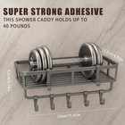 Shower Corner Shelf  No Drilling Adhesive Shower Caddy Corner  Duty Rustproof   