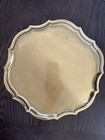 Vtg Solid Brass Round Tray International Giftwares B1068 12 5 X 13 25    Scalloped