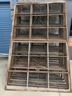 Antique 18 Lite Steel Industrial Shop 1 Window 98   x 62   vintage  No Glass salvage