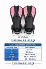 Snorkeling Fins Adjustable Swim Flippers Adult Diving Scuba Gear L xl 8 5-11 5