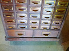 Vintage 23 w X 291 2  H  X 7  D  Jeweler s Watchmaker s 52 Drawer Wooden Cabinet