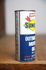 Vintage Sunoco Outboard Snowmobiles 1 Pint Motor Oil Can Metal Advertising Boats