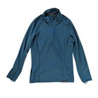 Patagonia Women s Capilene Midweight 1 4 Zip Baselayer Top Teal Blue- Size S