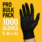 Advance Black Nitrile Exam Gloves 5 Mil Powder Free Bulk 1000ct Latex Free Glove