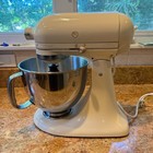 Kitchenaid Artisan Series 5-quart Tilt-head Stand Mixer Ivory Ksm150psac Wisk
