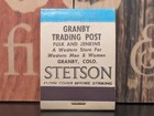 Vintage Matchbook Full Unstruck Front Strike Granby Trading Post Stetson Hats
