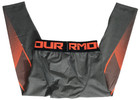 Med Under Armour Heat Gear Compression Leggings Gray Orange Brand New Nwt