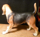Vintage Porcelain Beagle Dog Figurine Japan About 7  Long And 5  Tall Excellent