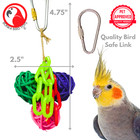 Bonka Bird Toys 2623 Mini Vine Ball Foot Talon Craft Part Small Parrot Cage Toy