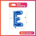 Yunshangmo Blue Letter Balloons 40 Inch Large Alphabet Balloon Aluminum Mylar Fo