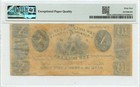 1830s  10 New Orleans  Louisiana Obsolete Note Canal Bank Pmg Cu64 Epq