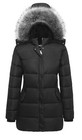  Women s Winter Thicken Puffer Coat Warm Snow Jacket With Fur Removable Hood 
