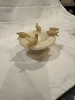 Mini Alabaster Bird Bath With Birds