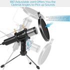 Professional Broadcasting Studio Recording Condenser Microphone Tripod Stand Kit