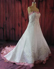 Pink Camo Wedding Dresses Embroidery Beaded Crystal Bridal Dresses White Satin