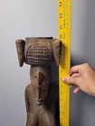 Africa African Senufo Ivory Coasst Carved Wood Seated Woman Statue 20 h