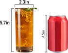 Highball Glasses Set Of 4 Drinking Glasses 10 Oz Clear Glass Cups Tall Tumbler