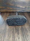 Hand Carved Wood Textile Stamp Block Print Botanical Folk Art Paisley Decor Boho
