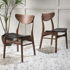 Christopher Knight Home Anise Leather   2-pcs Set  Dark Brown   Walnut Finish