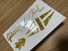1pcs Gibson Guitar Les Paul Model Neck Head Headstock Uv Raised Decals Stickers
