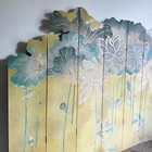 Chinese Hand Carved Flowers And Ducks Sculpted Room Divider Screen - 8 Panels