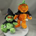 Dan Dee Tickle Tickle Wiggle Set Pumpkin   Witch Halloween Animated Plush Read