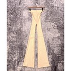 New Camila Coelho Pants Xxs Womens Ribbed Knit Cutout Flare Buttercream